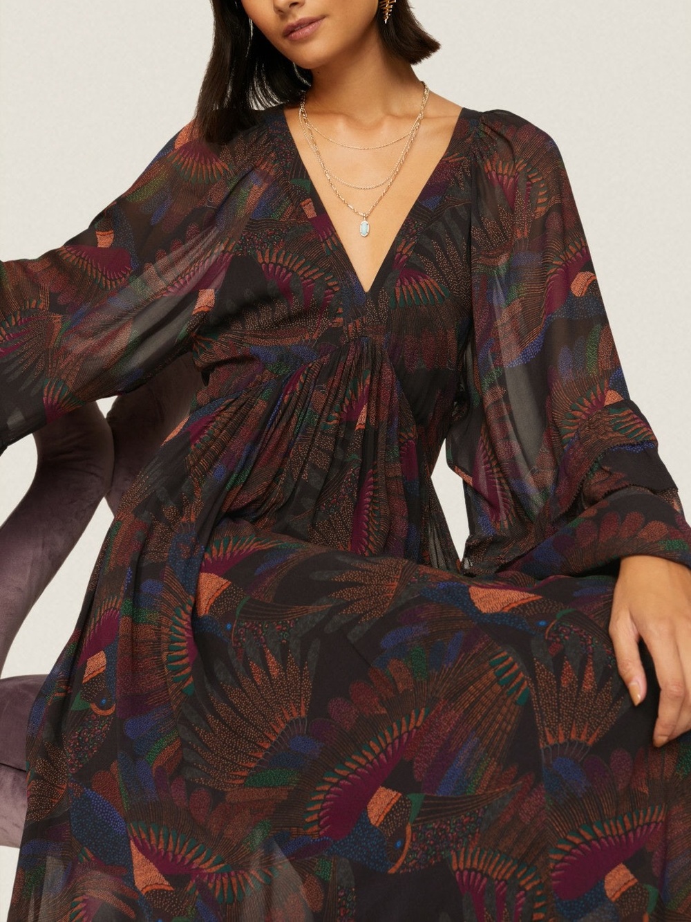 Farm Rio Borogodo Toucan Gown Size XL - Picture 4 of 15